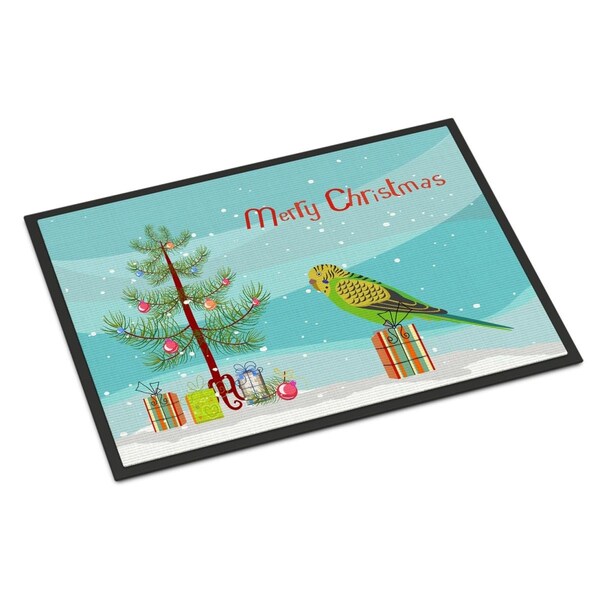 Carolines Treasures 18 x 27 in. Budgerigar Merry Christmas Indoor or Outdoor Mat CK4497MAT - main
